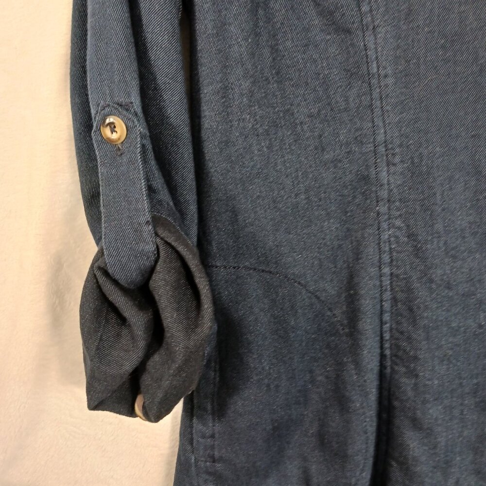 CAbi,  Lightweight, Dark Chambray Jacket Size Medium, Button Front, Long sleeve - Picture 8 of 16